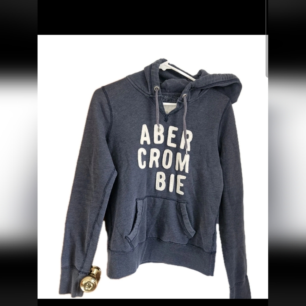 Vintage Y2K Abercrombie & Fitch Fleece Pullover Hoodie, Navy